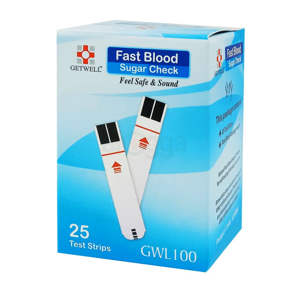 Diabetes Test (Getwell Blood Glucose Test Strip 25's Pack)